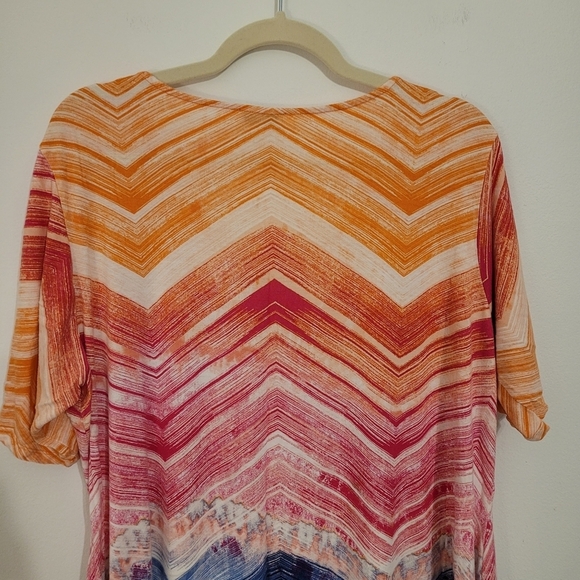 Rose + Olive chevron tunic top size 3X - Picture 7 of 11